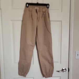 Alcott Beige Cargo Pants/ Trousers With Chain Accent